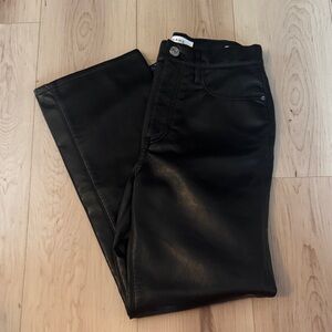 Frame Denim Vegan Leather Le Jane crop- NWOT 25
